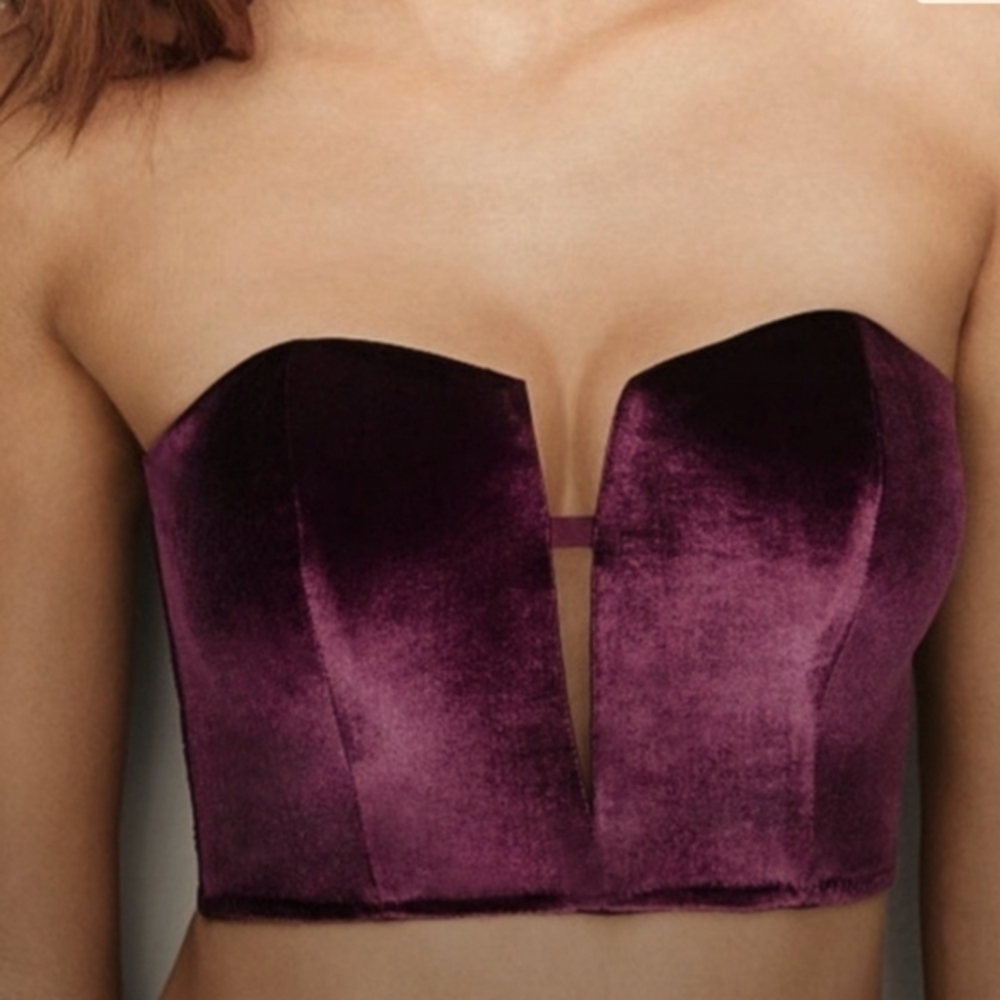 Victoria Secret Velvet Corset Bustier‎ Sz M Festival Whimsigoth Fairy Coachella